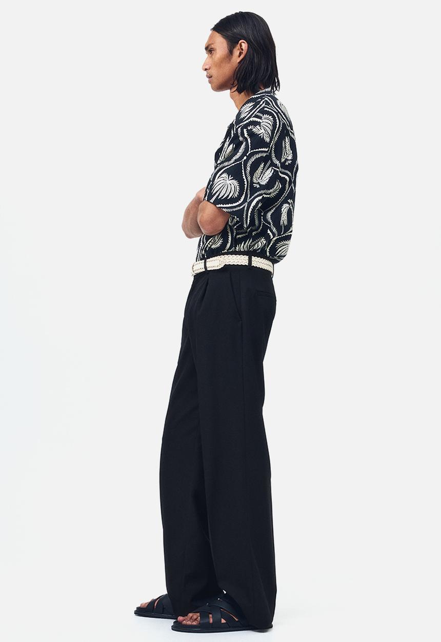 H&M - Loose fit tailored trousers - black