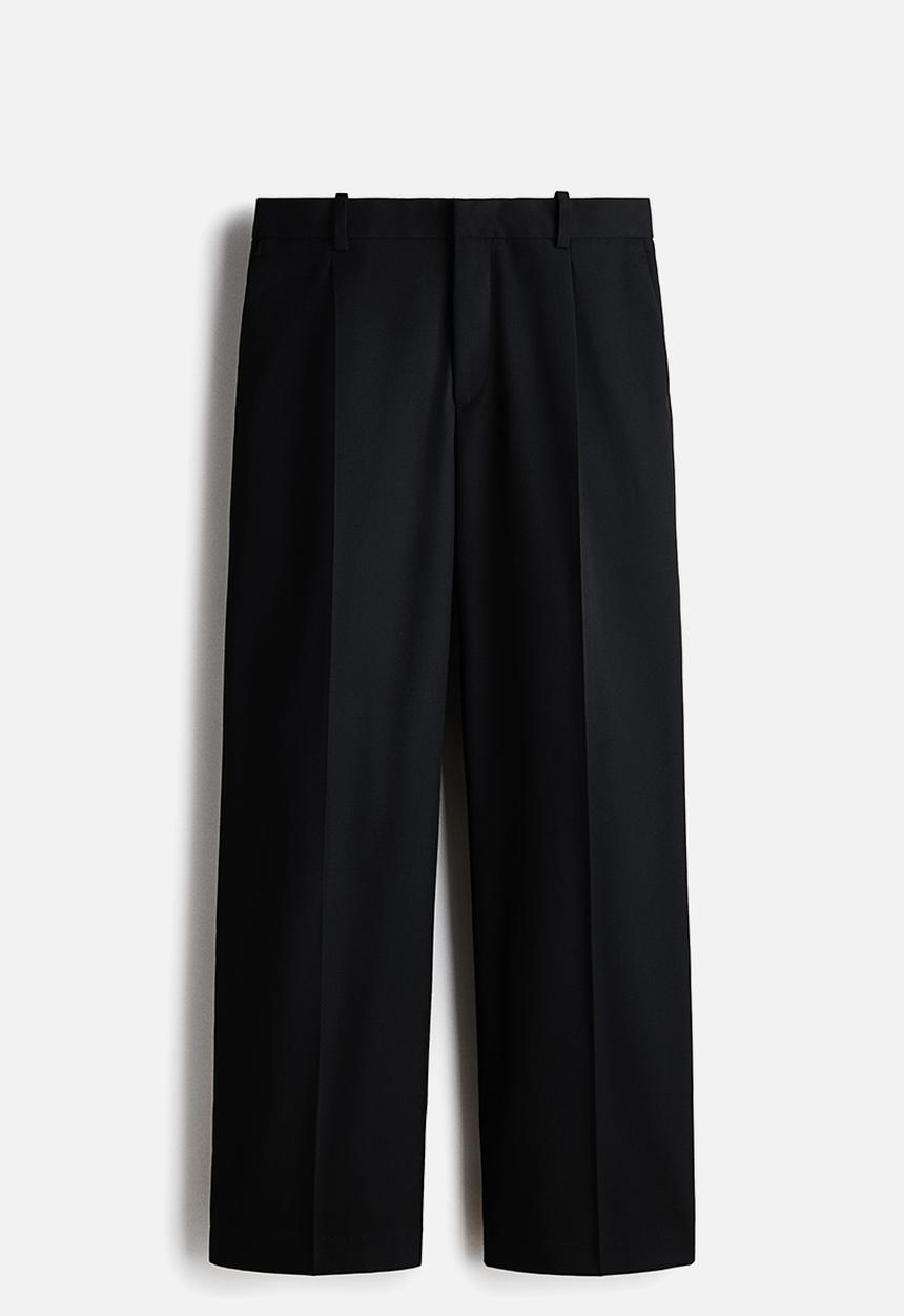 H&M - Loose fit tailored trousers - black