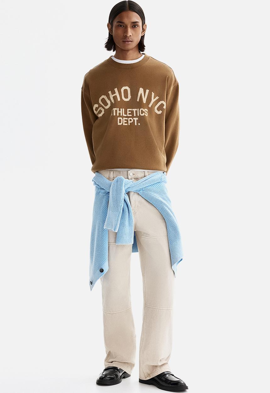 H&M - Regular fit carpenter trousers - light beige