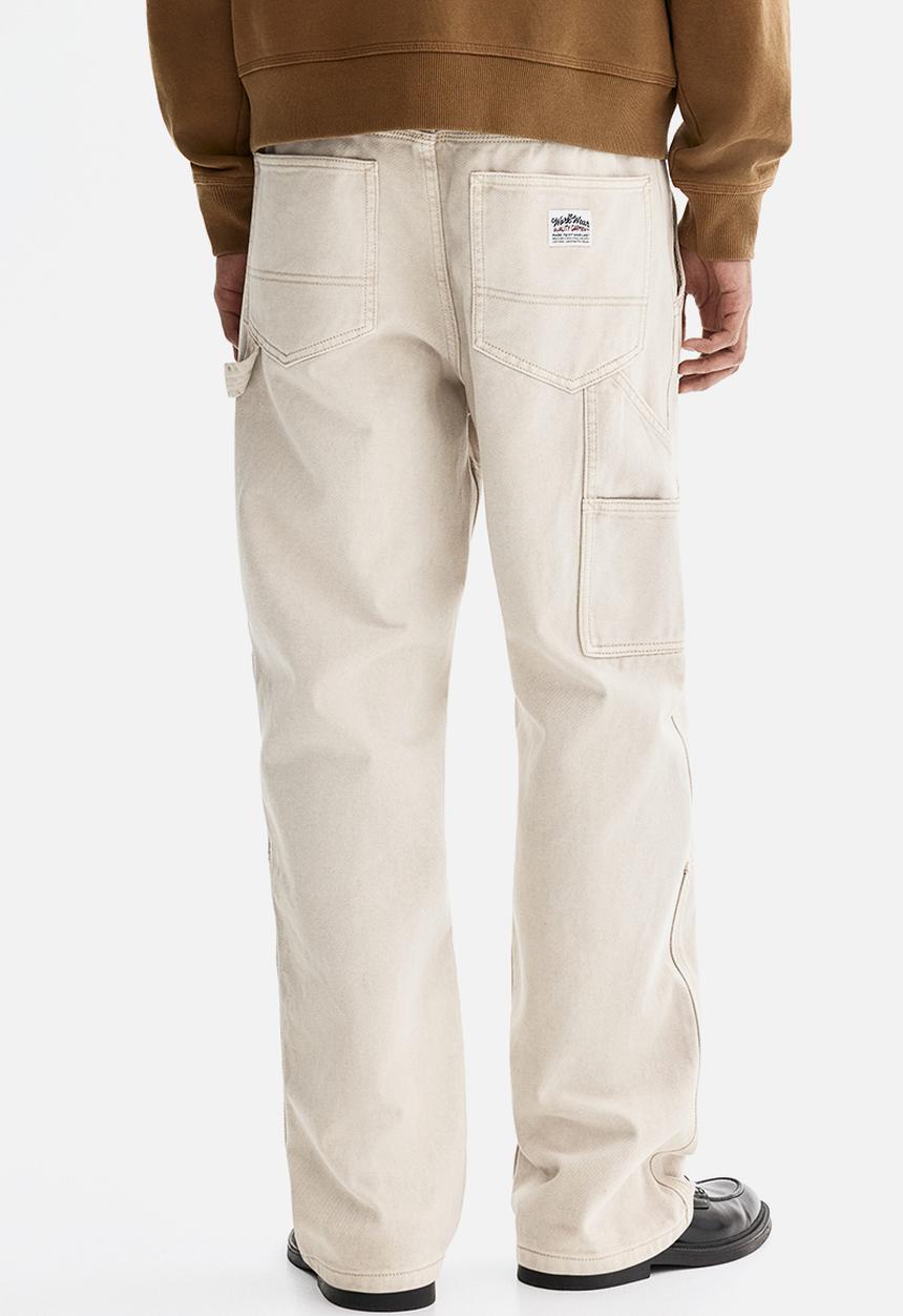 H&M - Regular fit carpenter trousers - light beige