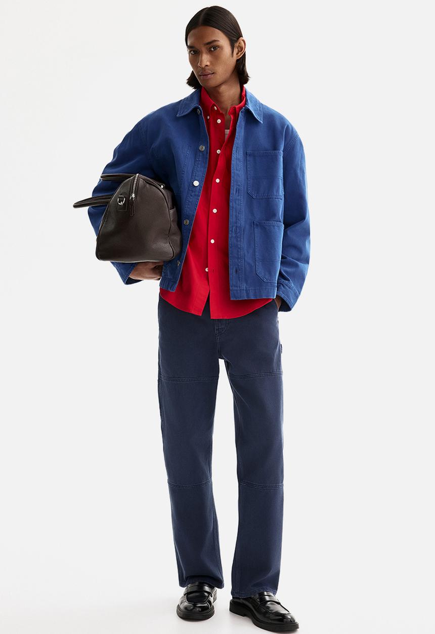 H&M - Regular fit carpenter trousers - dark blue