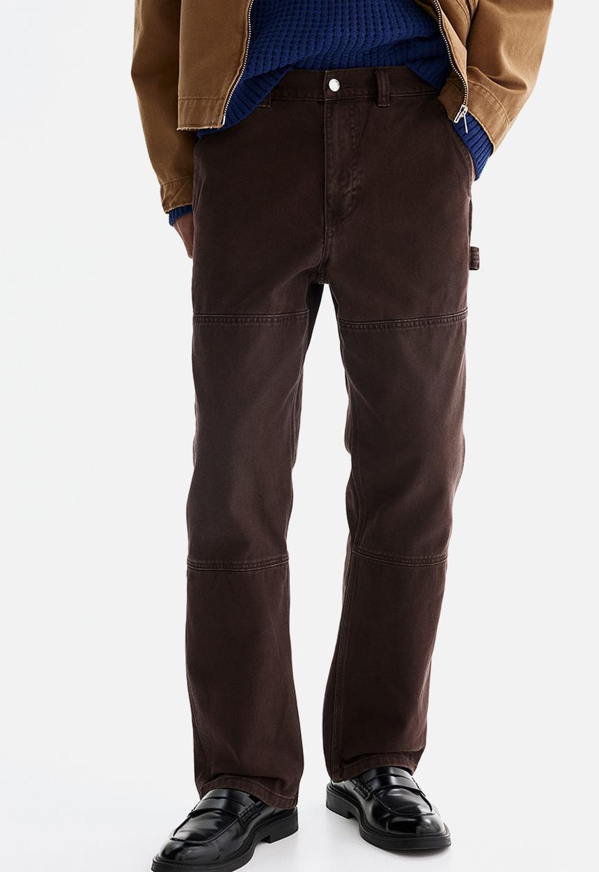 H&M - Regular fit carpenter trousers - dark brown