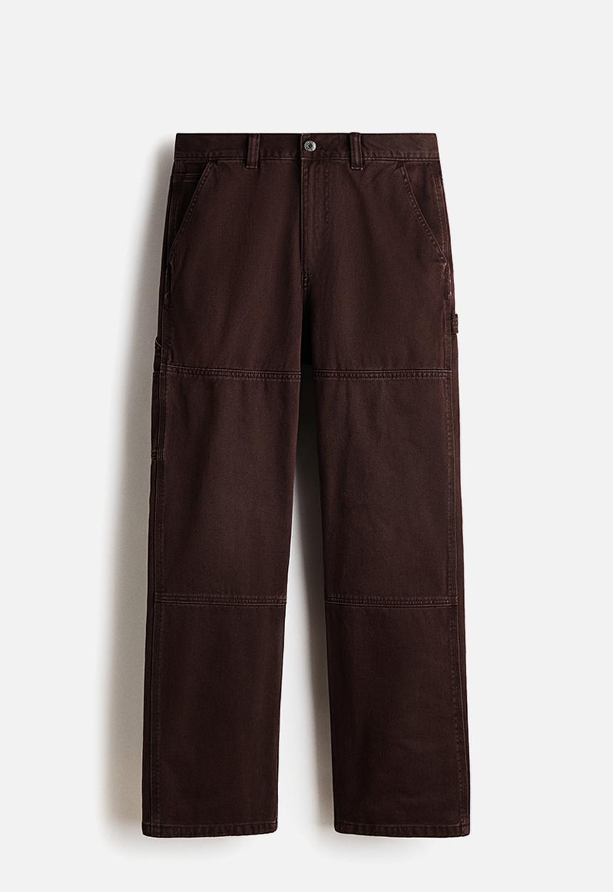 H&M - Regular fit carpenter trousers - dark brown