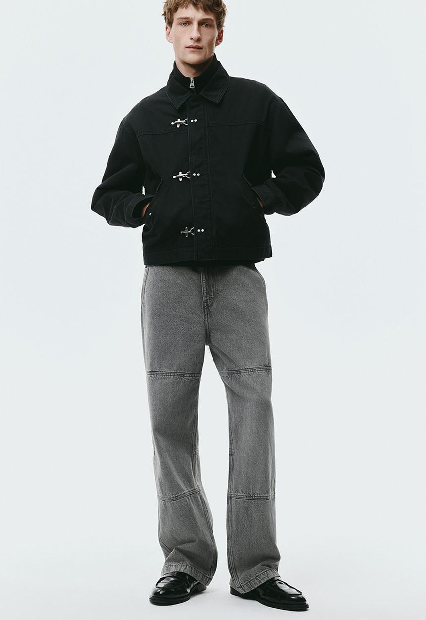 H&M - Loose fit worker jeans - grey
