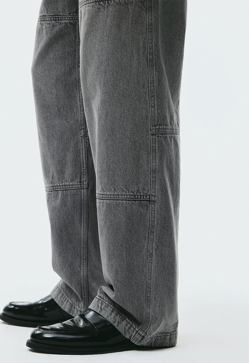 H&M - Loose fit worker jeans - grey