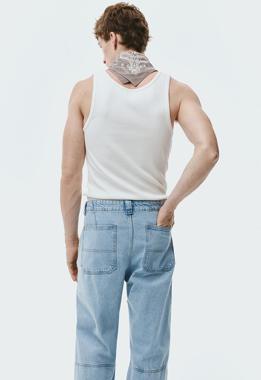H&M - Loose fit worker jeans - denim blue