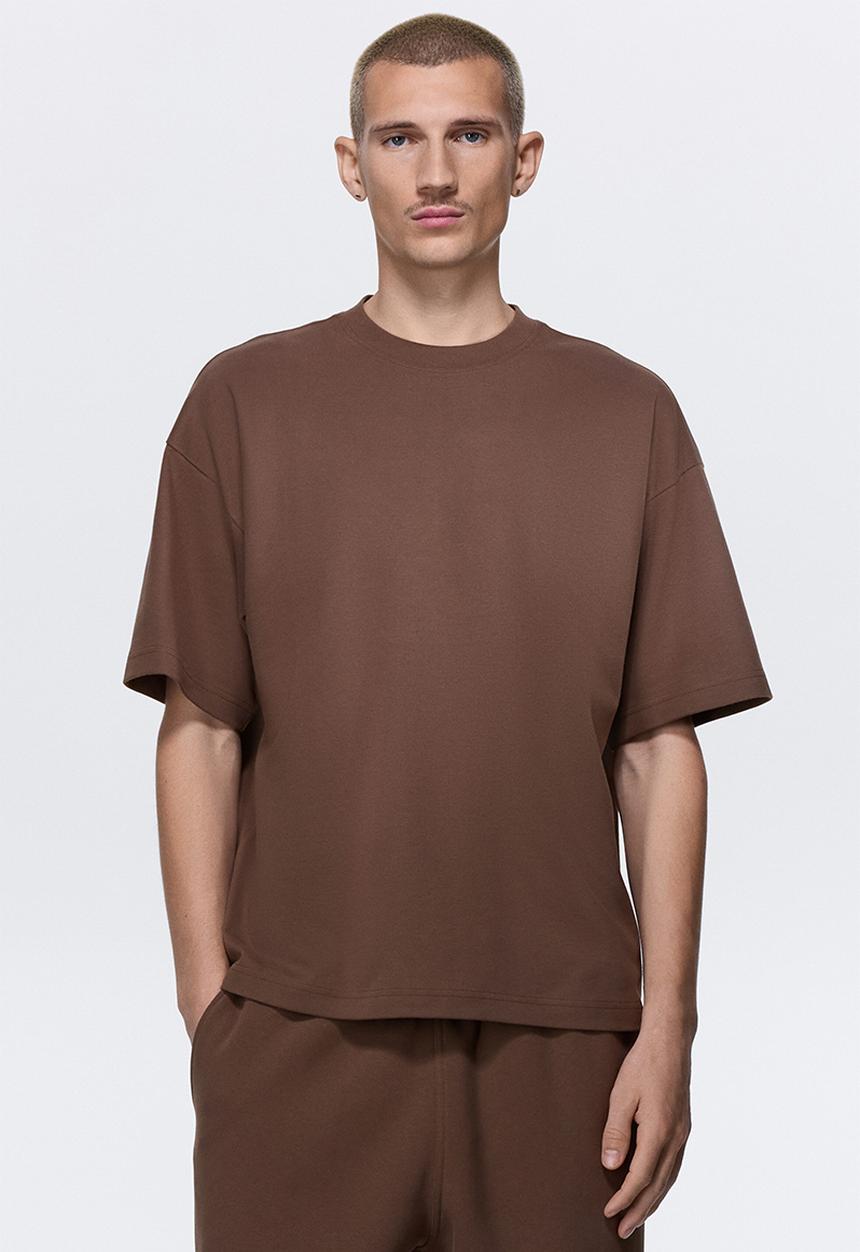 H&M - Oversized fit interlock t-shirt - dark beige