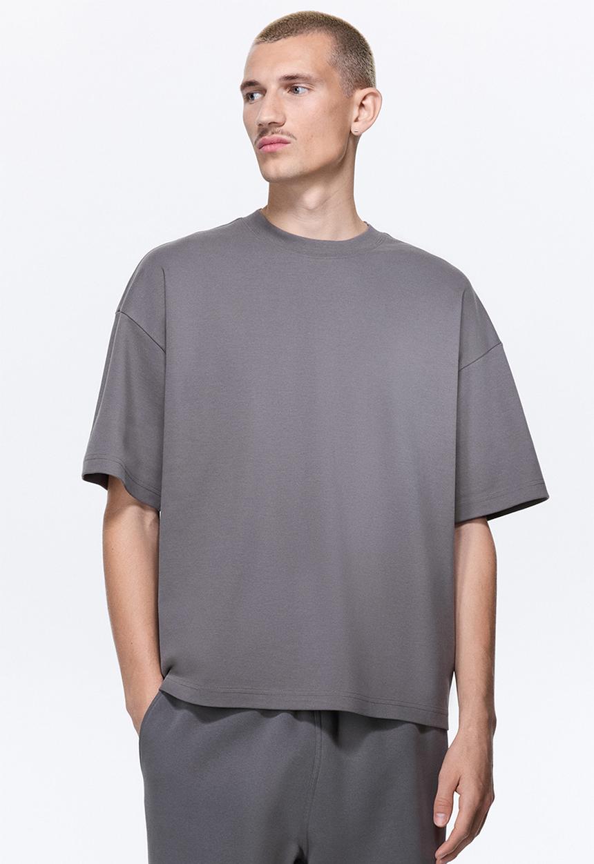 H&M - Oversized fit interlock t-shirt - grey
