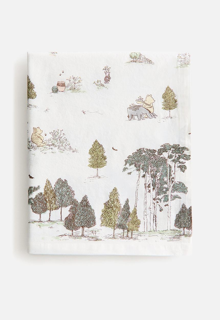 H&M - Printed cotton tablecloth - light green/winnie the pooh