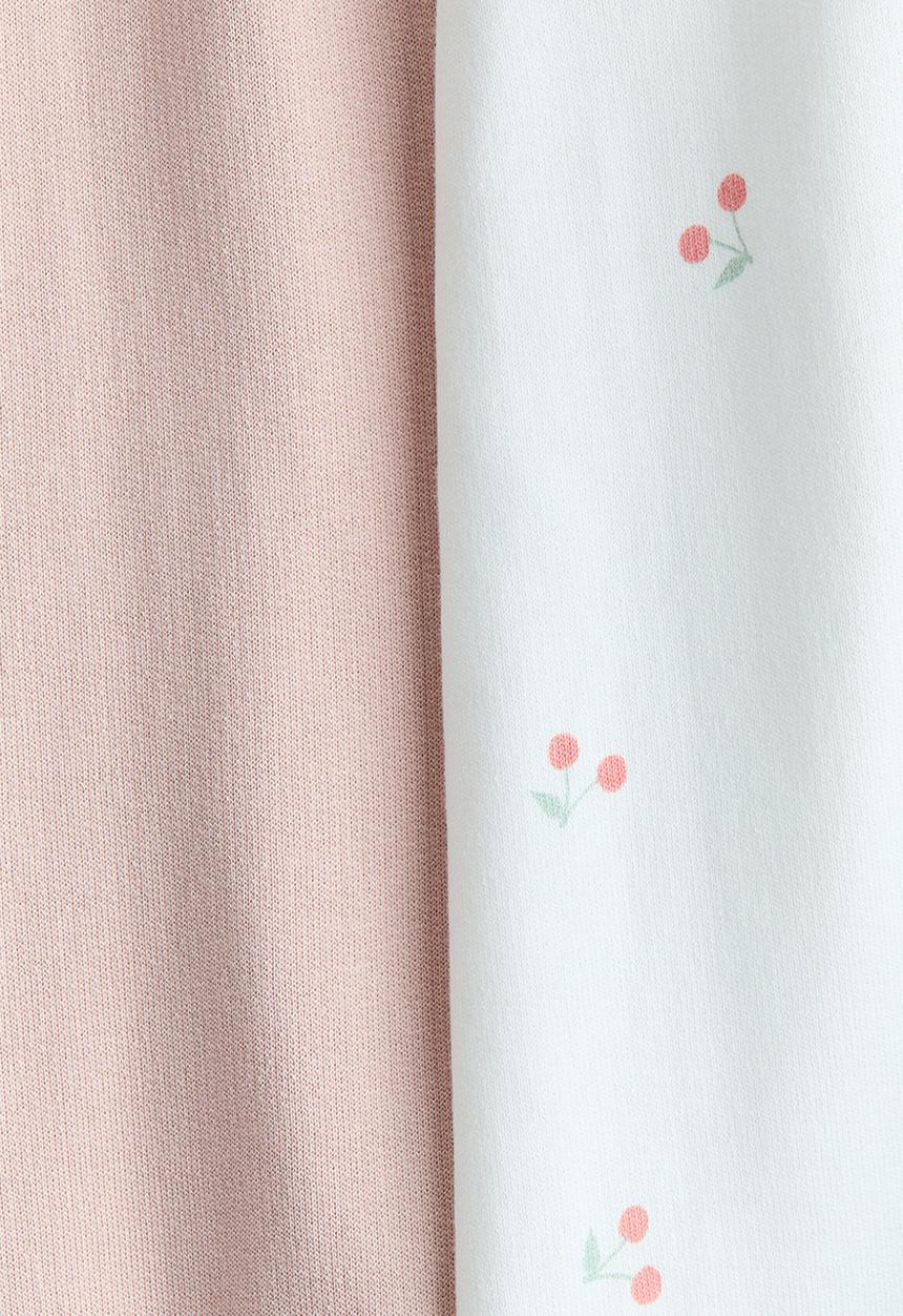 H&M - 2-pack joggers - light pink/cherries