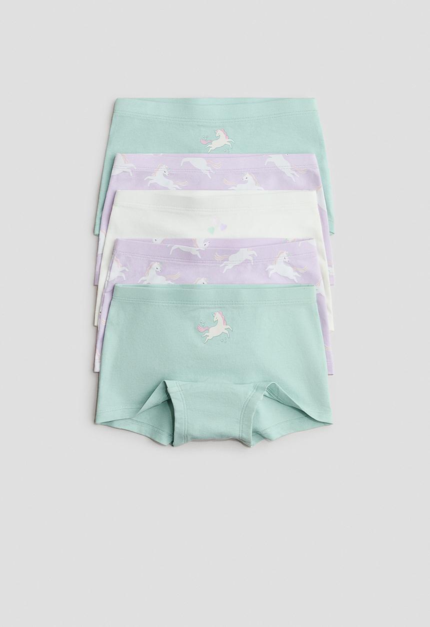H&M - 5-pack boxer briefs - light turquoise/unicorns