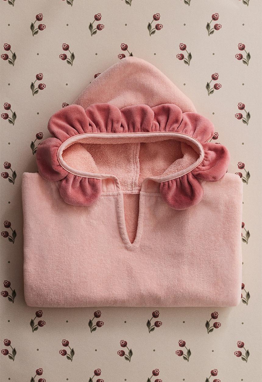 H&M - Towel cape - light pink/flower