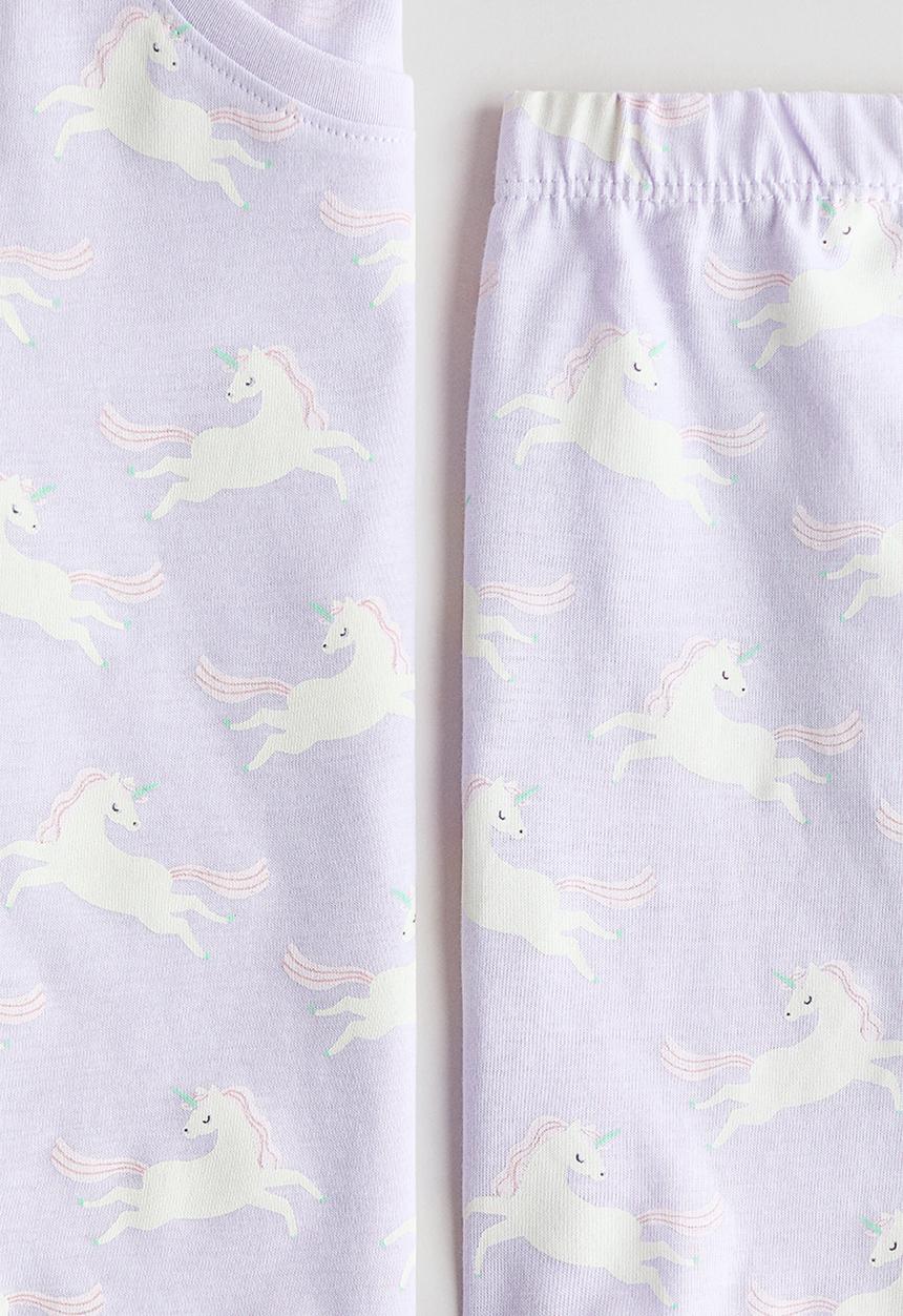 H&M - Cotton pyjamas - light purple/unicorns