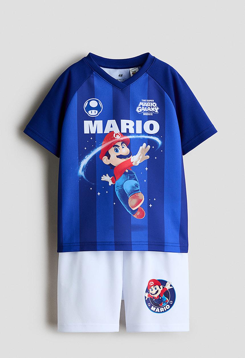 H&M - 2-piece football set - blue/super mario
