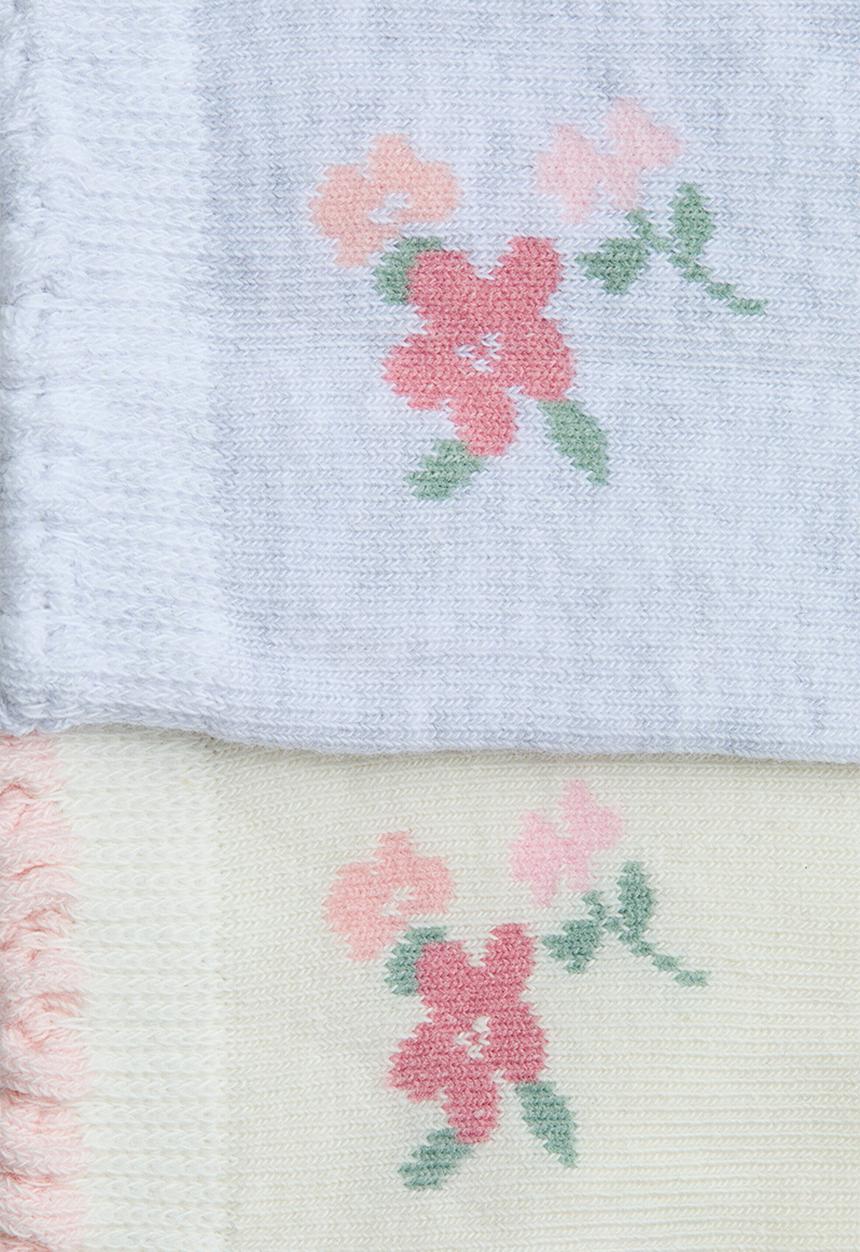 H&M - 7-pack socks - cream/floral