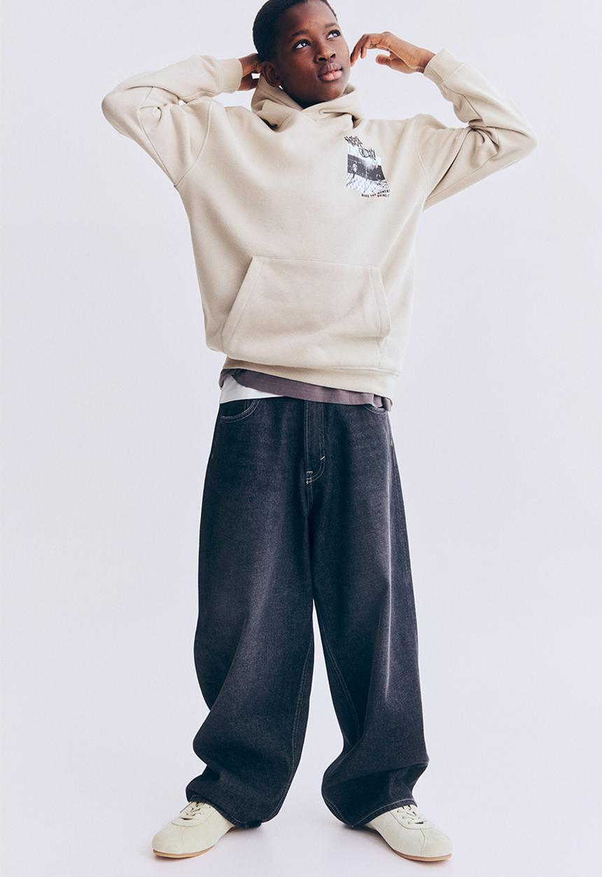 H&M - Hoodie - light beige/non stop