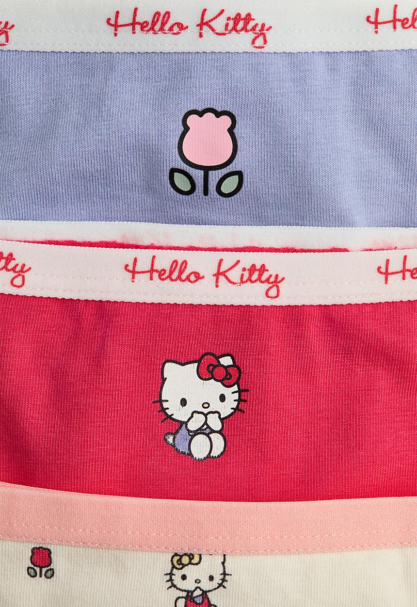H&M - 7-pack cotton briefs - cream/hello kitty