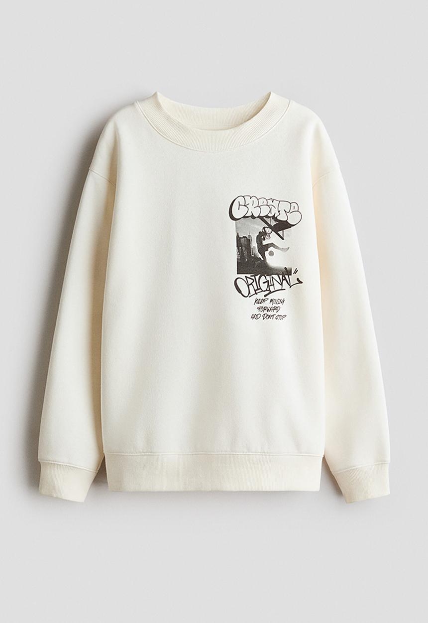 H&M - Print-motif sweatshirt - cream/original