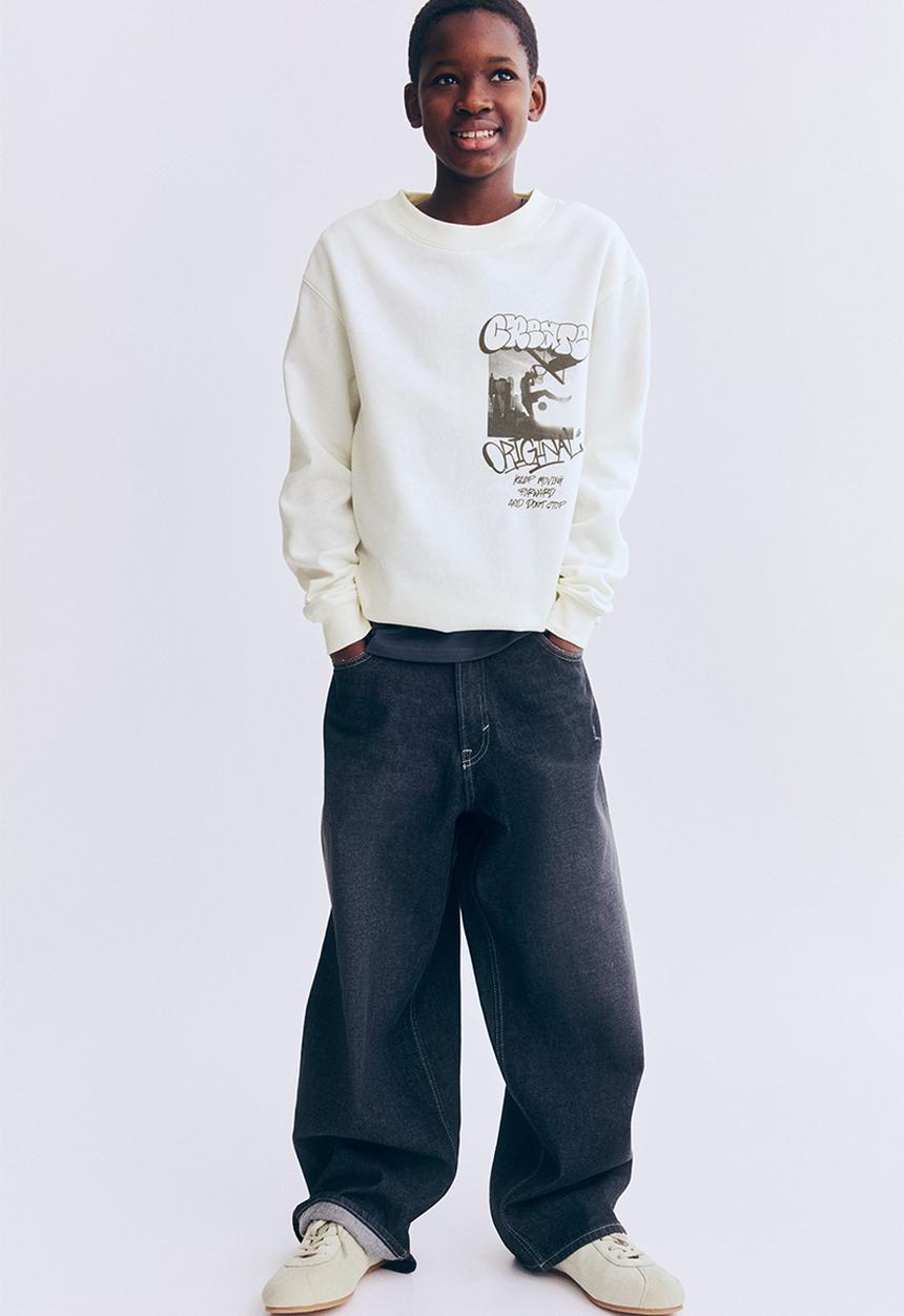 H&M - Print-motif sweatshirt - cream/original