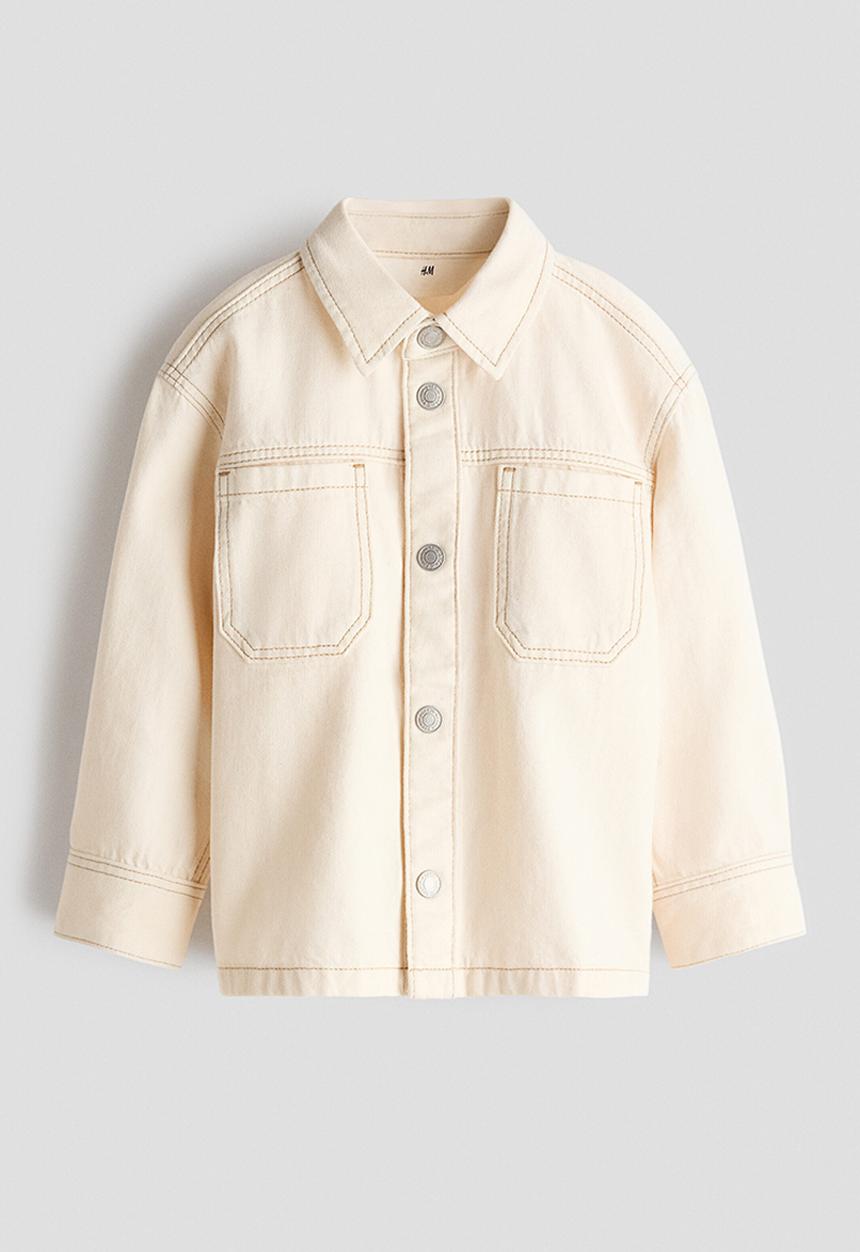 H&M - Denim overshirt - cream
