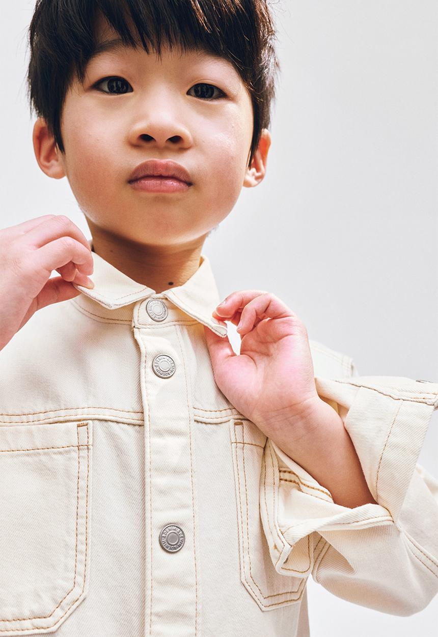 H&M - Denim overshirt - cream