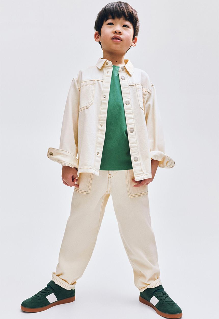 H&M - Denim overshirt - cream