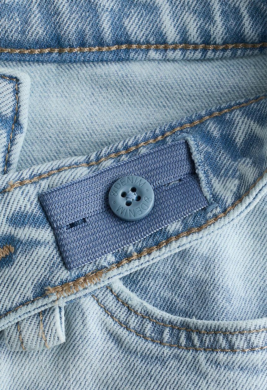 H&M - Baggy fit bootcut leg jeans - light denim blue/bow