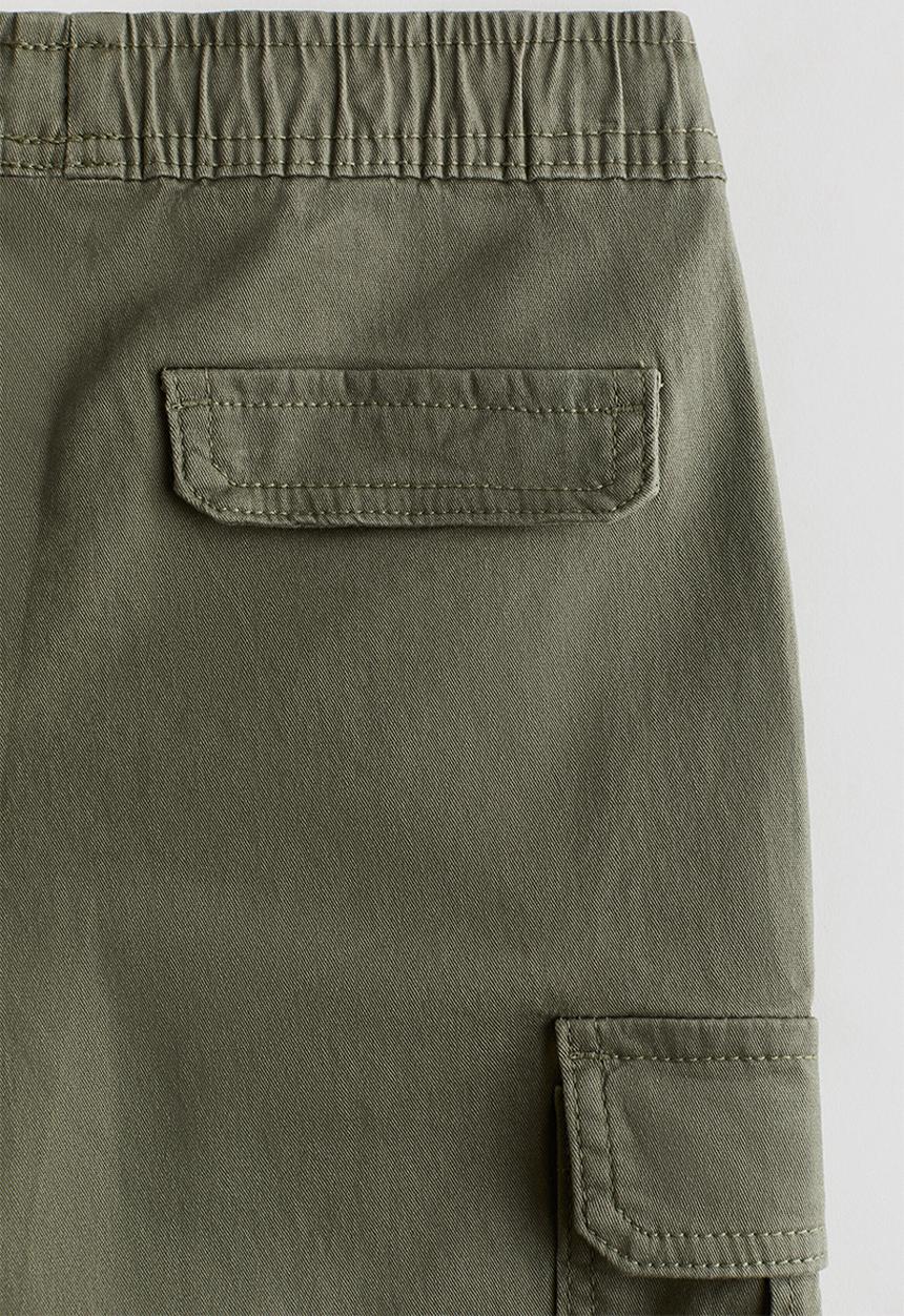 H&M - Cotton cargo joggers - dark khaki green