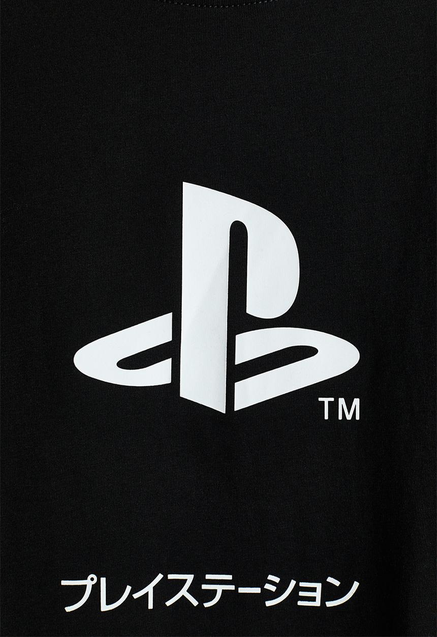 H&M - Print-motif cotton T-shirt - black/playstation