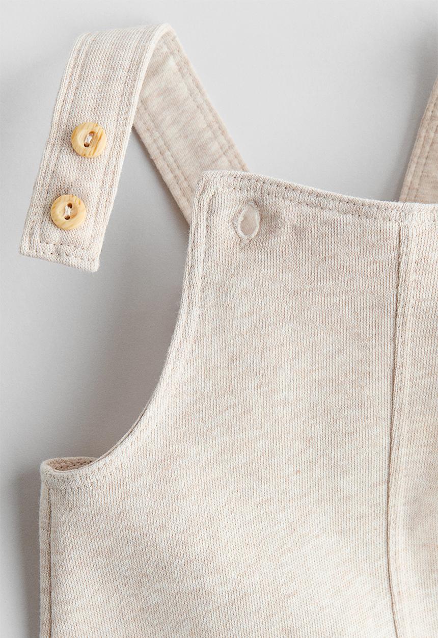 H&M - 2-piece cotton set - light beige/white