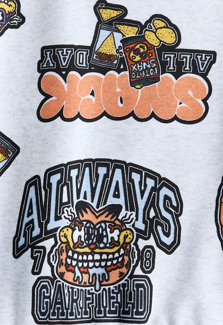H&M - Printed sweatshirt - light grey marl/garfield