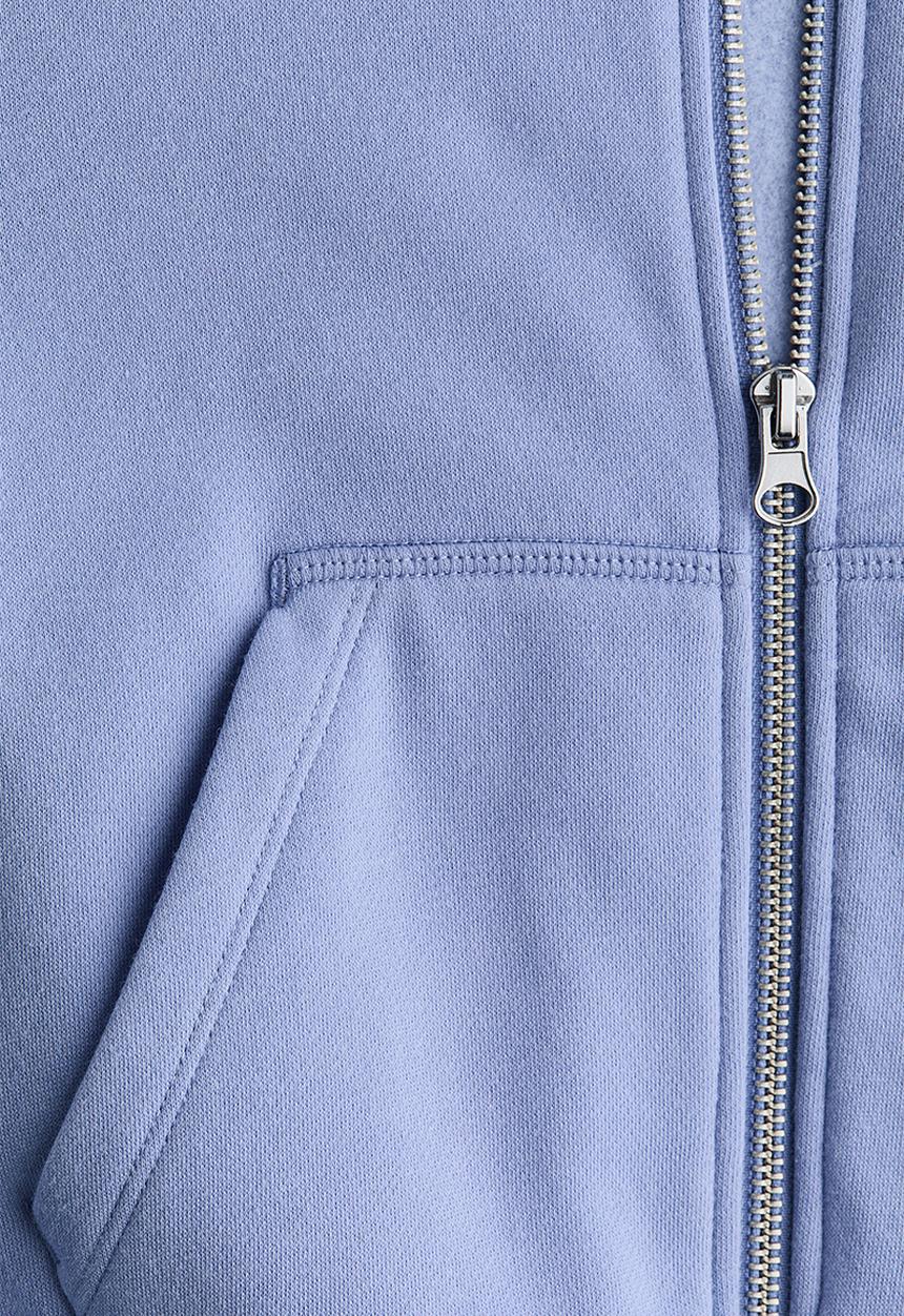 H&M - Zip-through hoodie - light blue