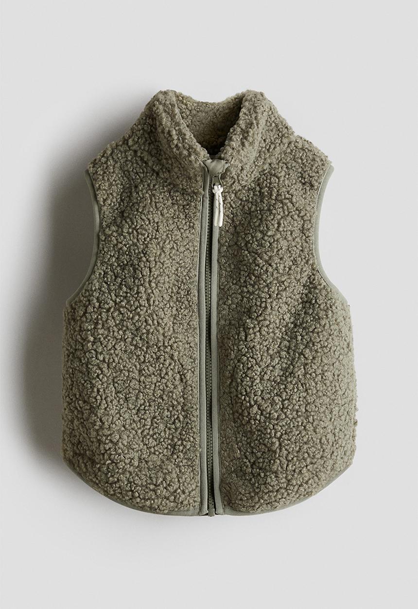H&M - Thermolite? windproof teddy gilet - khaki green
