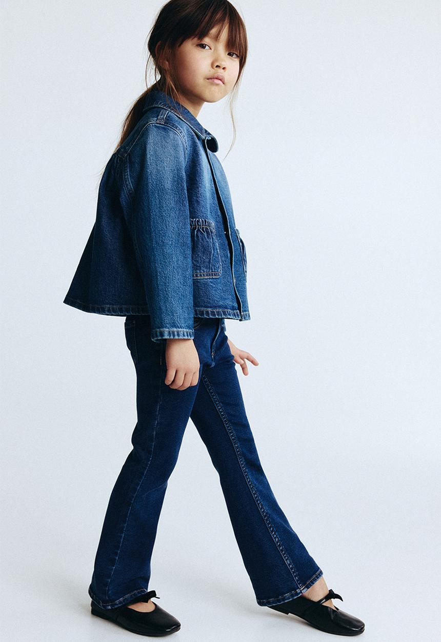H&M - Super soft flared leg jeans - dark denim blue