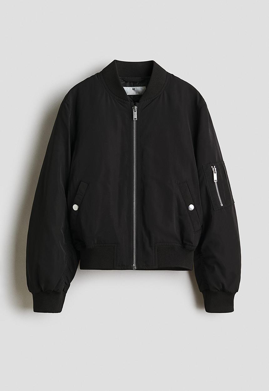 H&M - Padded bomber jacket - black