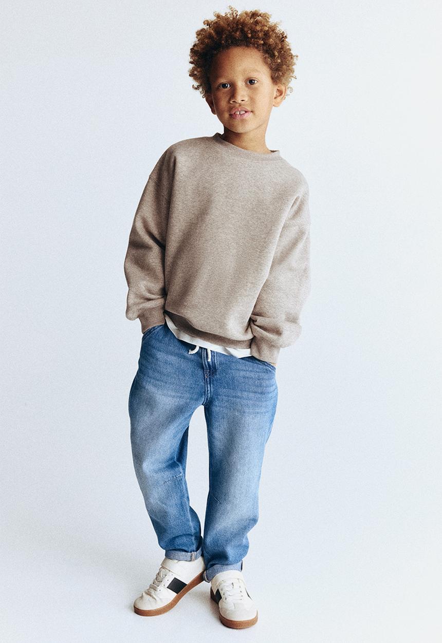 H&M - Cotton denim joggers - denim blue