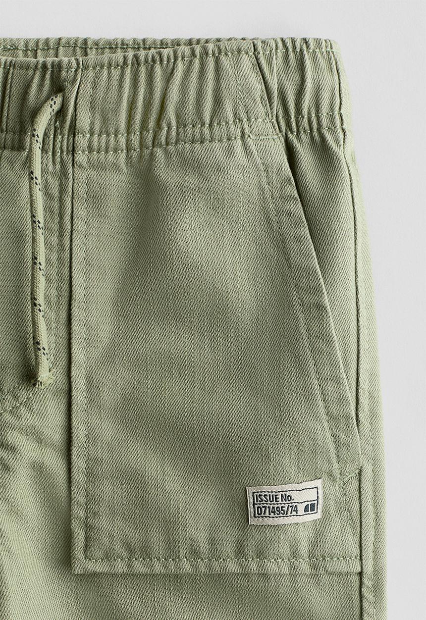 H&M - Cotton twill joggers - khaki green