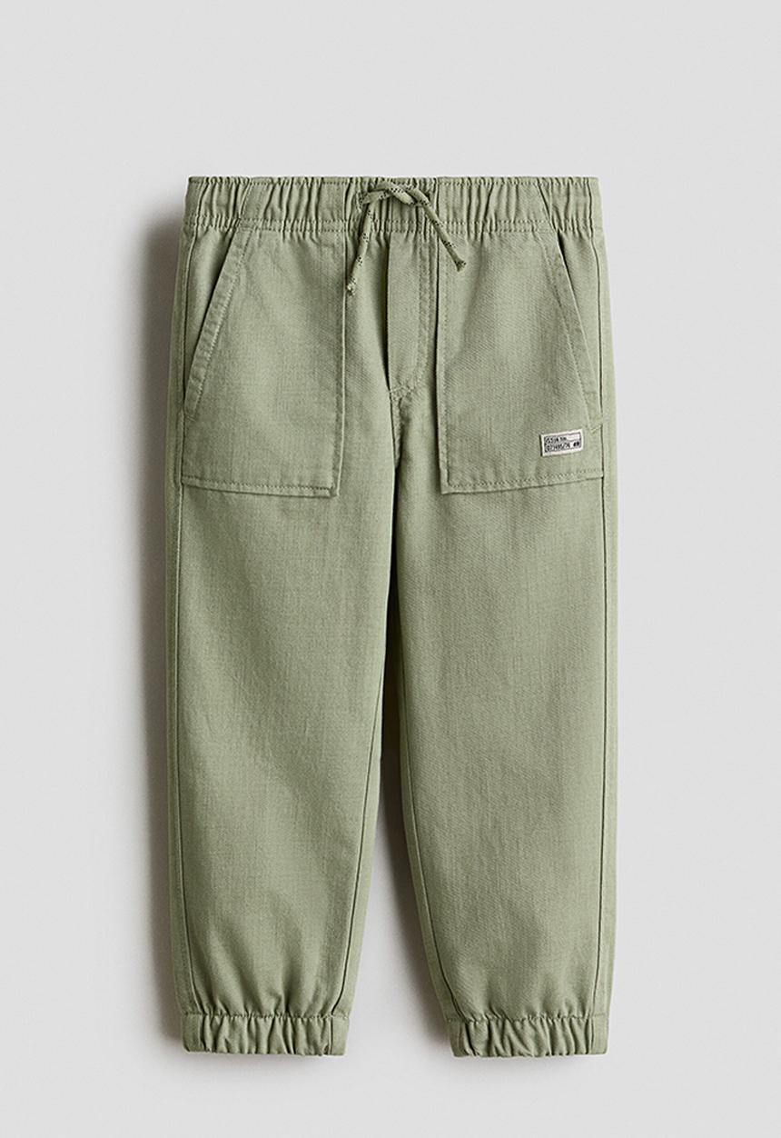 H&M - Cotton twill joggers - khaki green