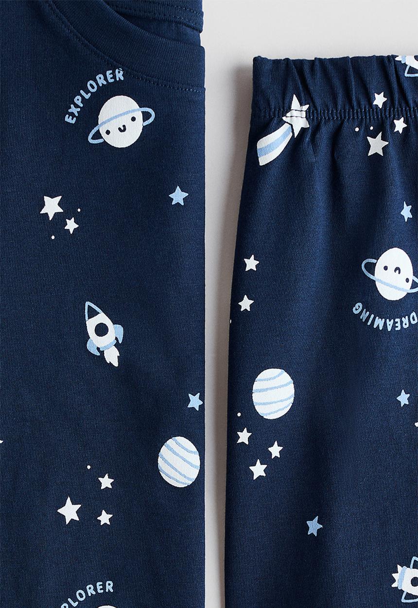 H&M - Printed pyjamas - navy blue/planets