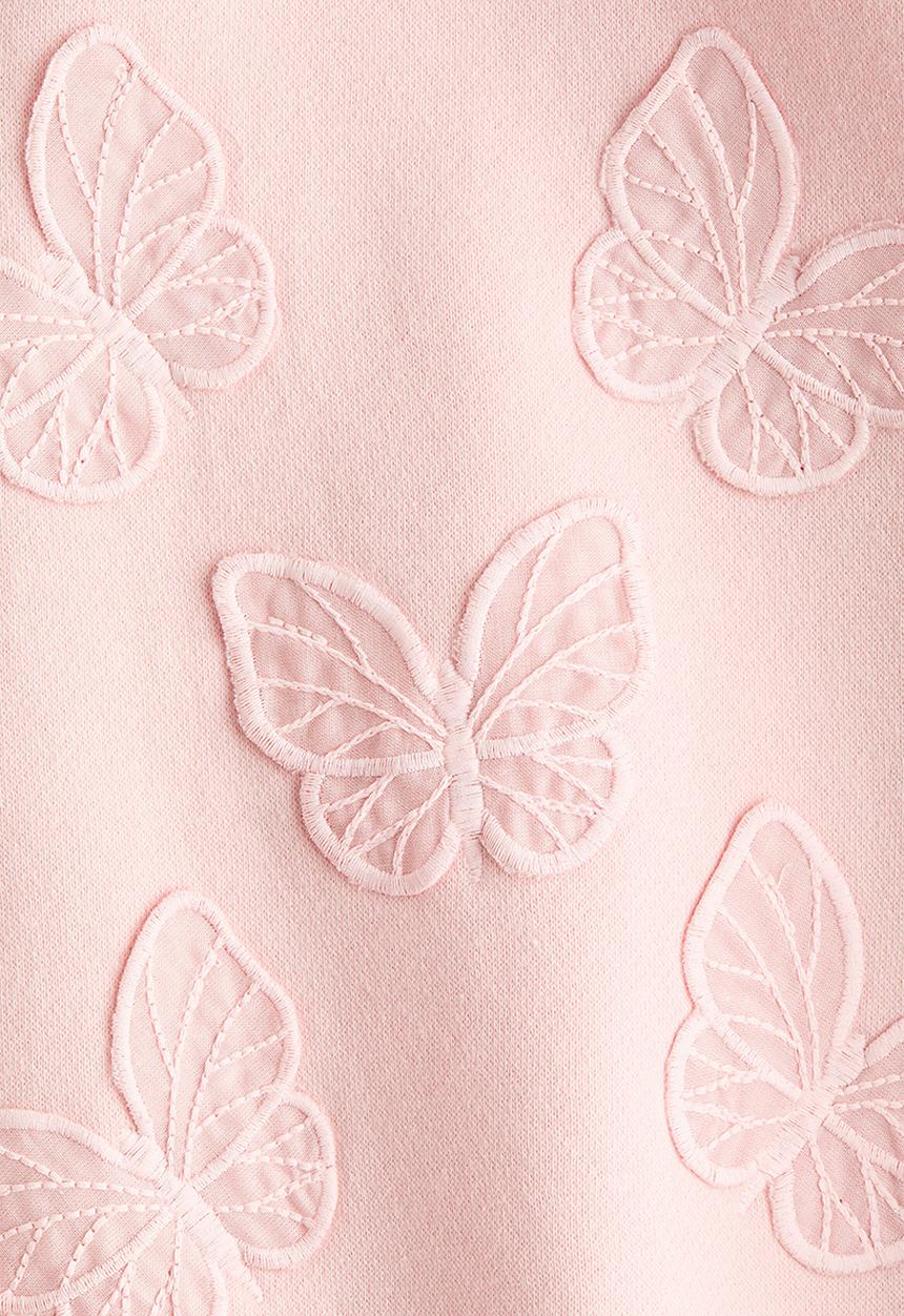 H&M - Motif-detail sweatshirt - light pink/butterflies