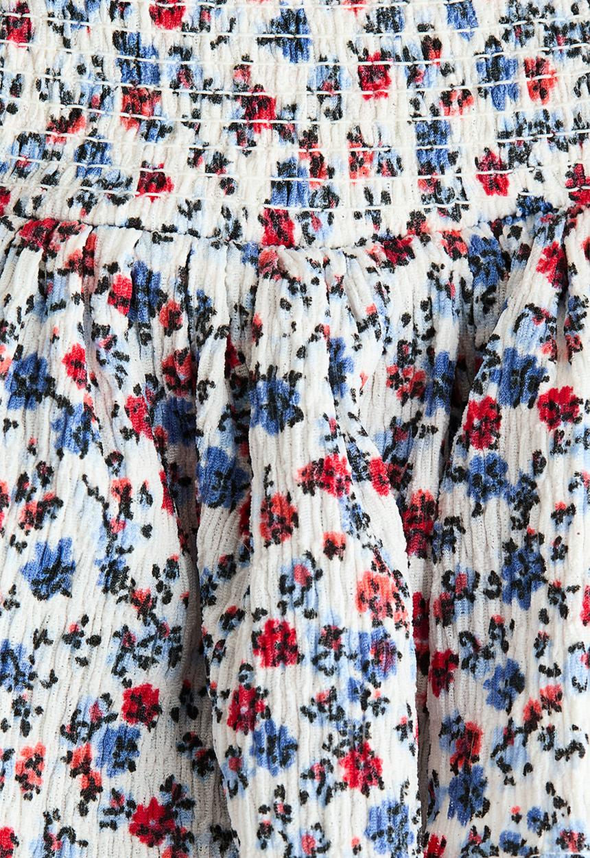 H&M - Printed tiered skort - white/floral