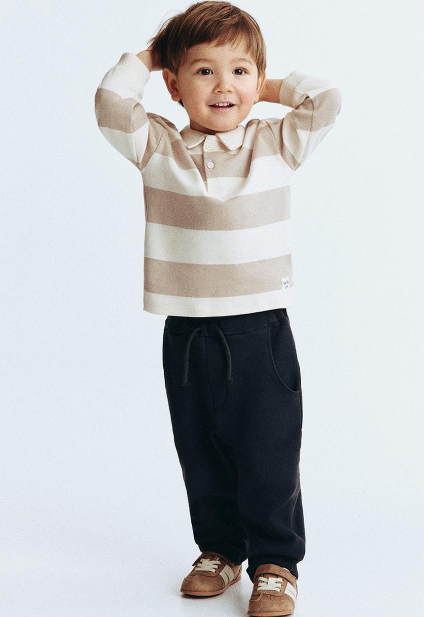 H&M - Cotton rugby shirt - cream/light beige