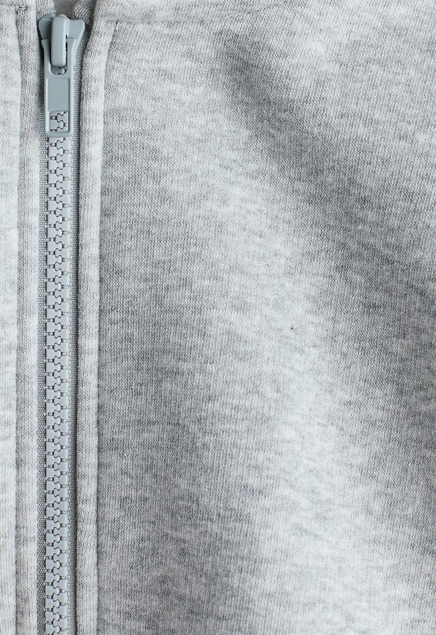 H&M - Brushed-inside zip-through hoodie - light grey