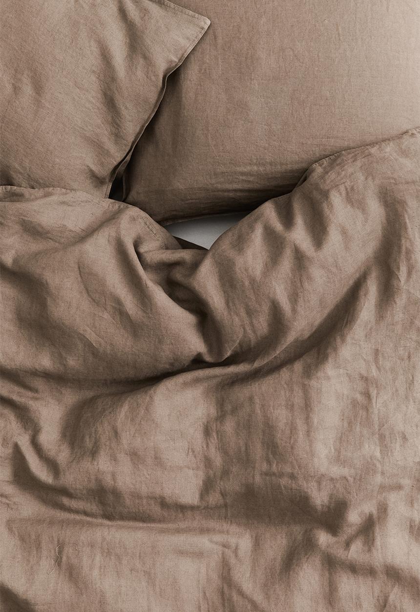H&M - Linen double/king duvet cover set - mole