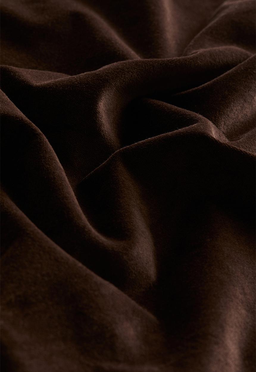 H&M - Cotton velvet cushion cover - dark brown