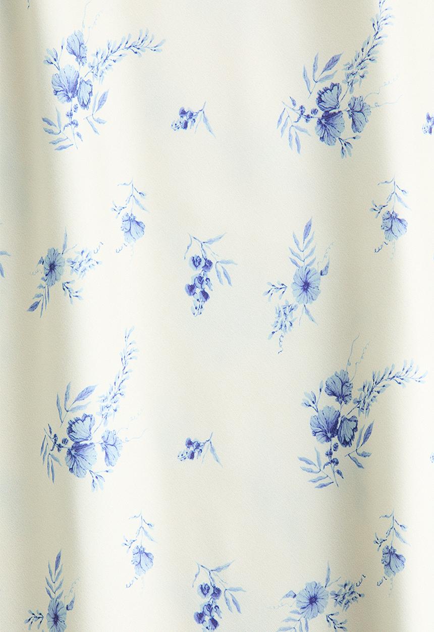 H&M - Midi skirt - white/floral