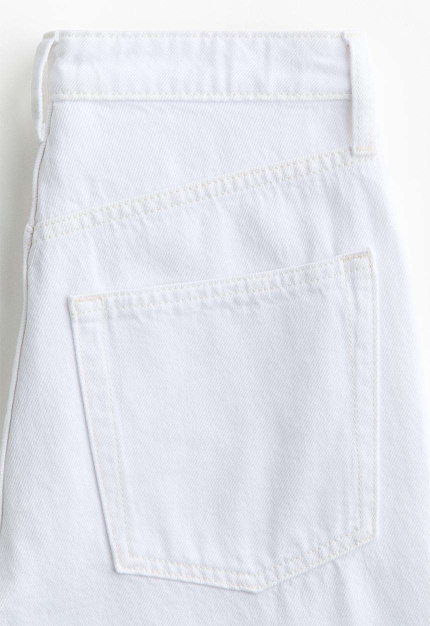 H&M - Wide high waist jeans - white