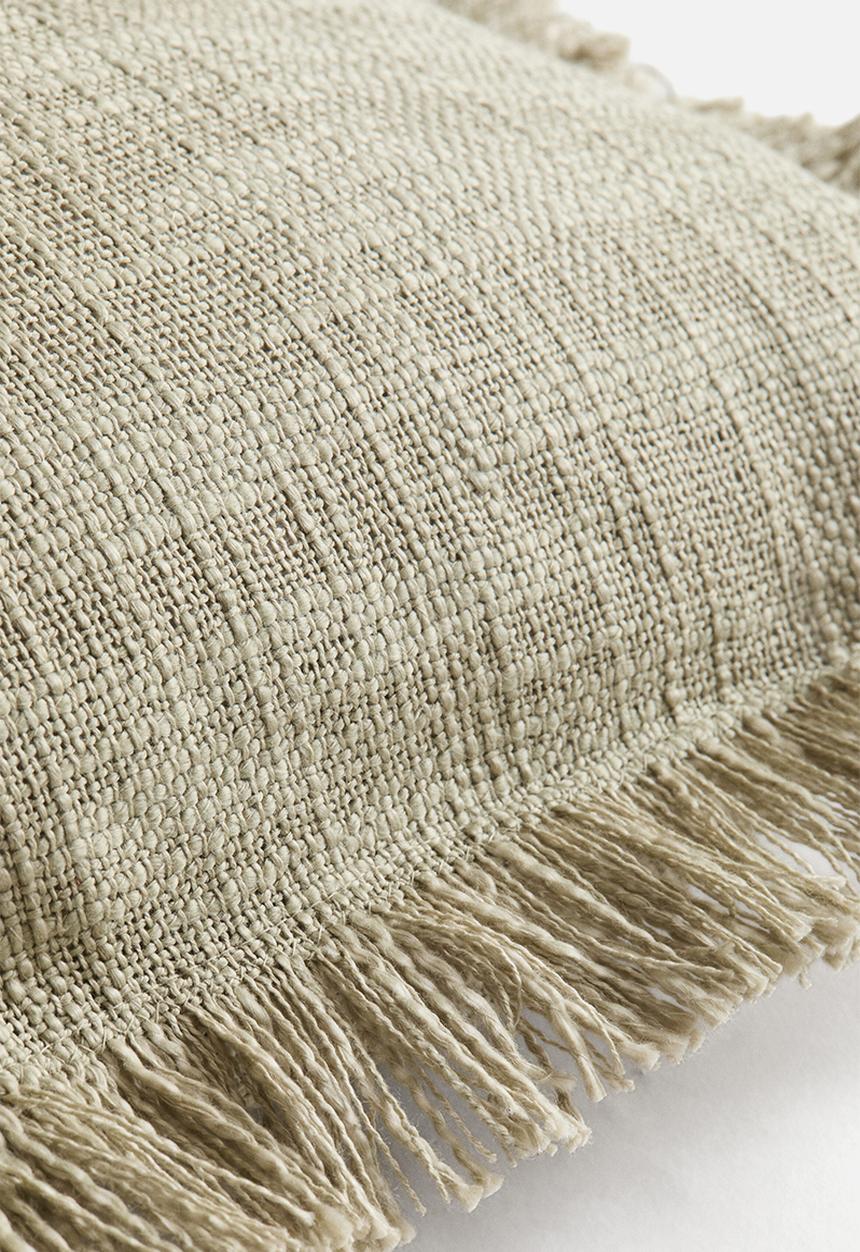 H&M - Slub weave cushion cover - sage green