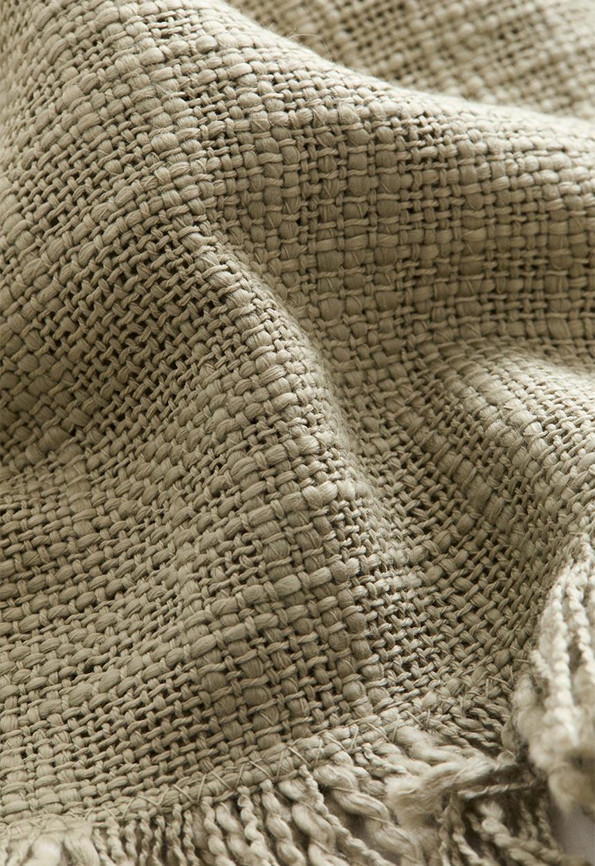 H&M - Slub weave cushion cover - sage green