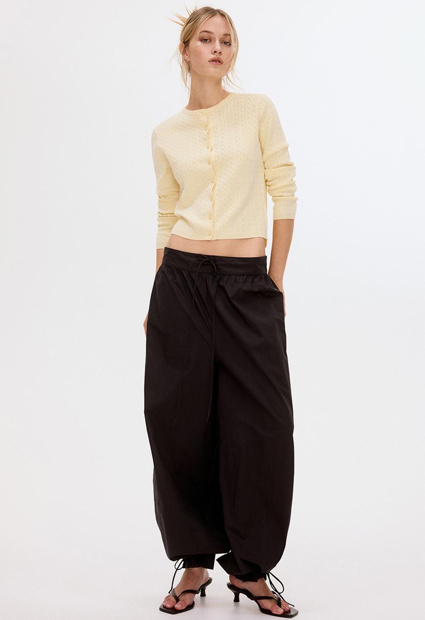H&M - Cable-knit cardigan - light yellow
